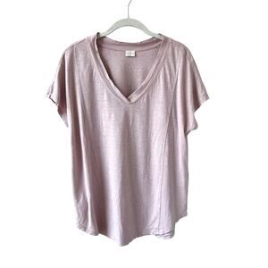 Poetry V-Neck Paneled Hemp & Organic Cotton Top - Women's Size 6